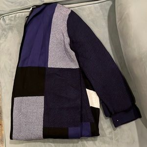 Kasper color blocked long sweater